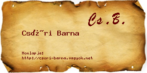 Csóri Barna névjegykártya