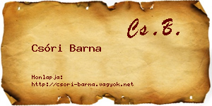 Csóri Barna névjegykártya